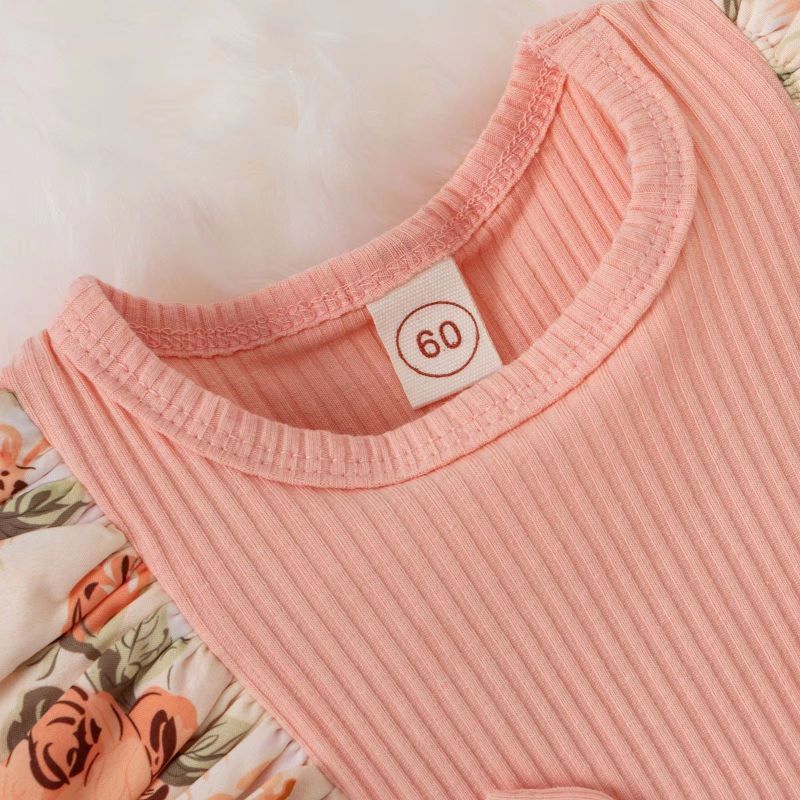 Conyson Wholesale High Quality Flower toddler Baby Clothing Dress Baby Romper