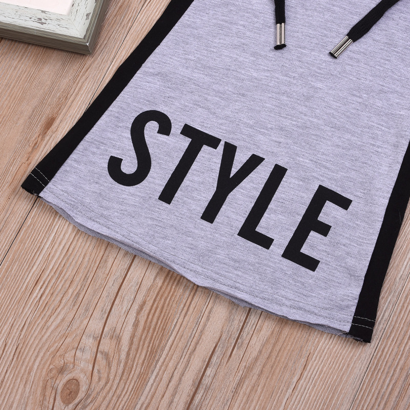 Atacado novo estilo infantil verão 2021 verão infantil algodão sem mangas barato liso estampa de letras roupa casual menina vestido