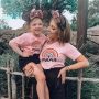 Conyson Wholesale Kids Clothes Summer Short Sleeve Mommy and Me Custom Logo Family Matching Clothing T-shirt Love Print Women