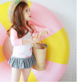 Conyson Wholesale Summer Beach Kids Clothes Two Piece Baby Girls Long Sleeve Flamingo Bikini Children Ruffle Beachwear Swimwear