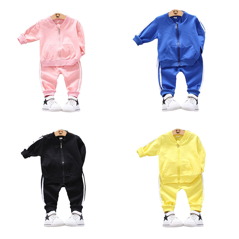 Casual Fashion Soft Fabric Striped Style Children 2pcs Summer Kids Sweat Suits Boys Summer Sets