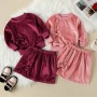 Conyson Pink Long Sleeve Sweater Bowknot Skirt 2 Piece Kids Girls Clothing Set Thick Hoodie Winter Children Girls Solid Outfits