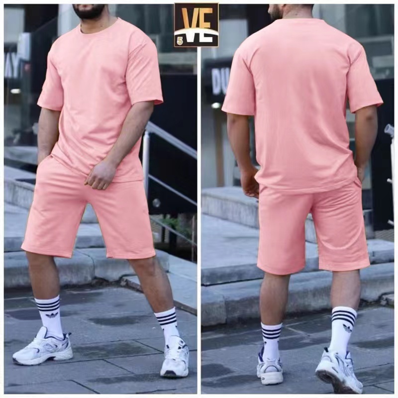 2022 Custom Logo Sweatsuit Men Jogger Sets Private Label Men Short Tracksuit Set Summer Short Set For Men