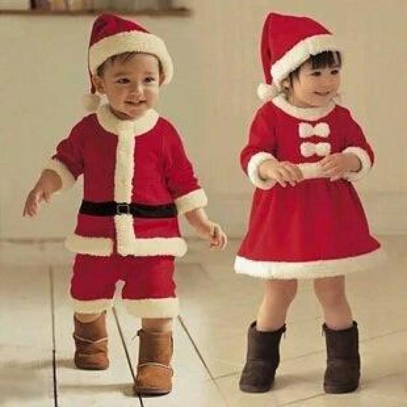 Conyson Children's Christmas Santa Claus dresses Tree Pieces Set Santa Claus clothes Suit Baby Kids Christmas Clothes Set