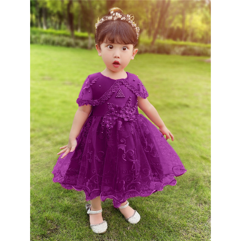 Conyson Wholesale Summer Baby Dress Girl Wedding Dress Kids Fashion Birthday Party Tutu Dresses For Girls Clothing