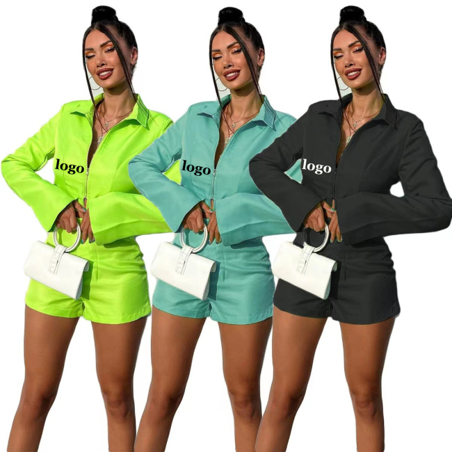 Conyson High Fashion New Women's Turn Down Jacket Set Spring Autumn Plus Size Suit Outfits Two Piece Pink Set Women Clothing