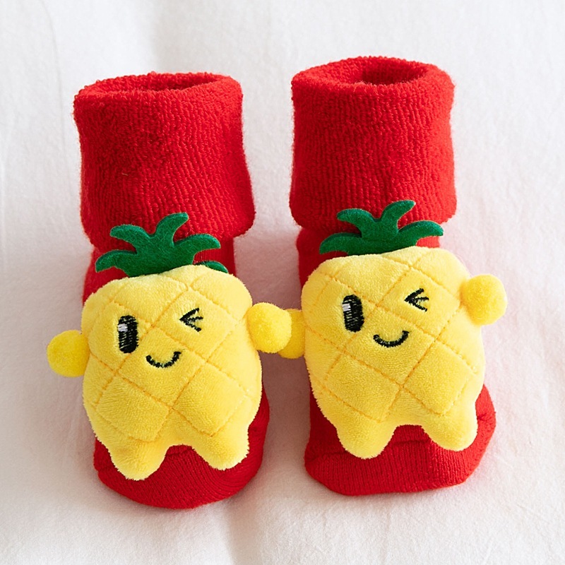 Conyson 2021 winter New fashion Christmas kids cute sets cotton thicken antislip popular toddler kids unisex red room socks