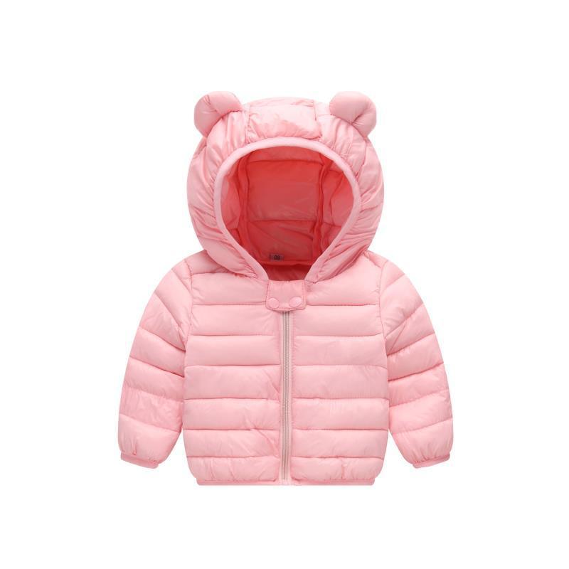 New Style Boys And Girls Jackets Coat Kids Jackets Clothing Light Down Coats With Ear Hoodie