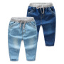 2021 New Summer Korean version soft thin tencel trousers  boy jean kids clothes