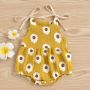 Conyson Infant Baby Bodysuits Sleeveless Vest Cute Flower Printing Boutique Toddler Girls One-piece Clothes Baby Girls Romper