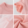 Conyson Boutique Summer Kids Clothes Children Clothes Baby Girls Princess Casual Layered Solid Skirt Puffy Short Sleeve Dress