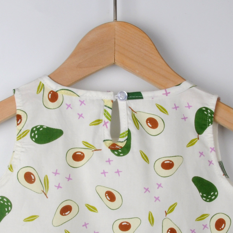 Wholesale Cartoon Sleeveless Kids Clothing Summer Cotton Baby Girl Dresses Summer Girls Dresses Boutique