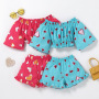 Conyson Summer Fashion Heart Print Shorts Clothes Suits Shoulder High Waist Top Shorts Flower 2pcs Littler Girl Outfits