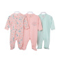High Quality 3 Pcs Custom Cartoon Long Sleeve Newborn Baby  Boy Winter Clothes Romper