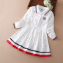 Spring Autumn Kids Clothes Baby Infant Girls Cotton Long Sleeve Dresses Full-Sleeved Dresses Polo Casual Dresses Wholesale