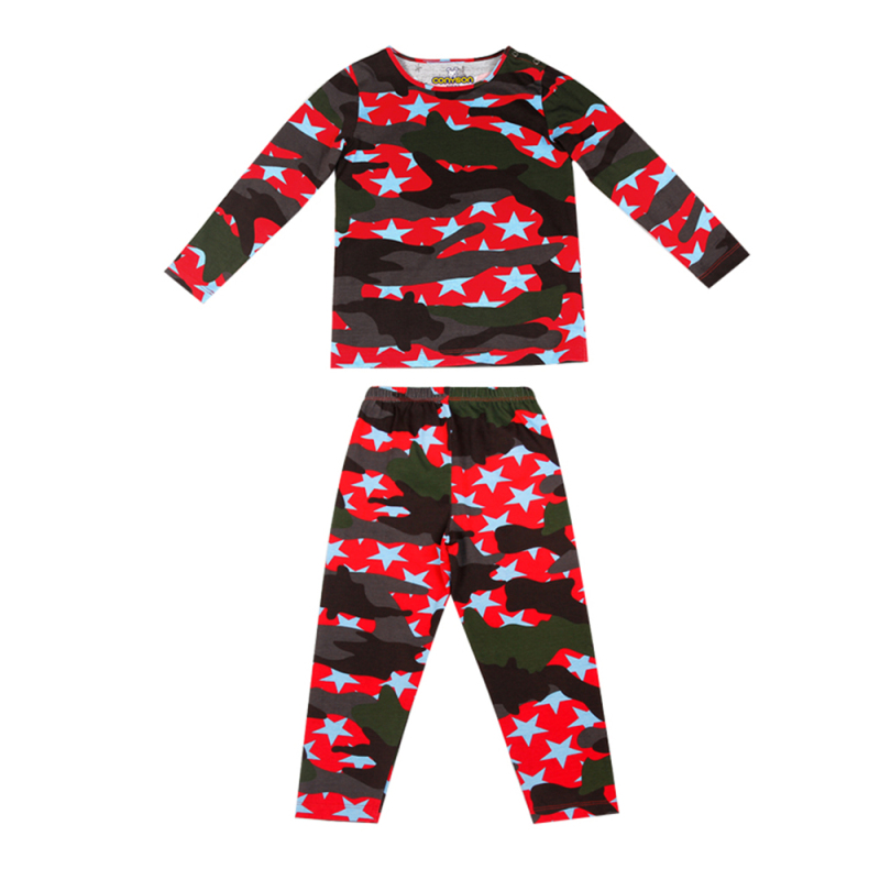 Camo printed kids sleepwear kids pajamas sets boys pajamas sleepwear sets SH10804