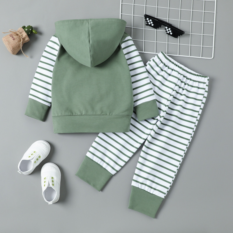 Conyson Spring Cotton Kid Boys Fashion Full Sleeve Hoodie Pants 2pcs Set Fall Sportswear Children's Clothing Sets for Boys