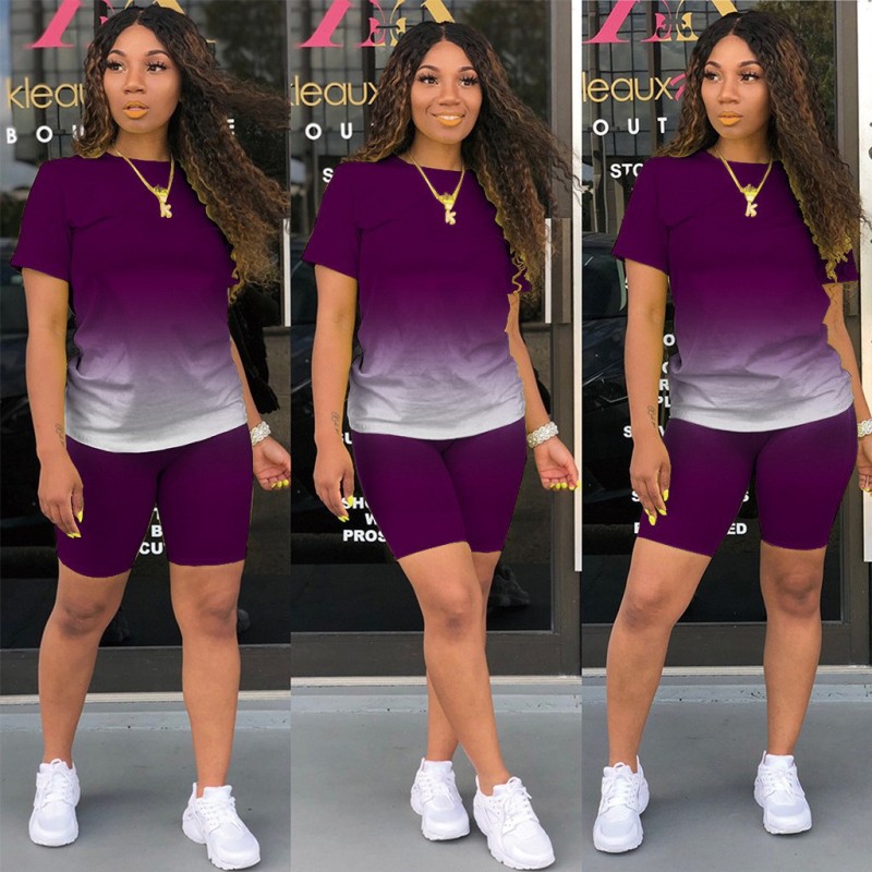 Wholesale Custom Logo Jogger Tracksuit Workout Digital printing Summer Women 2 Pieces Gym Yoga Matching Shorts Fitness Lady Set