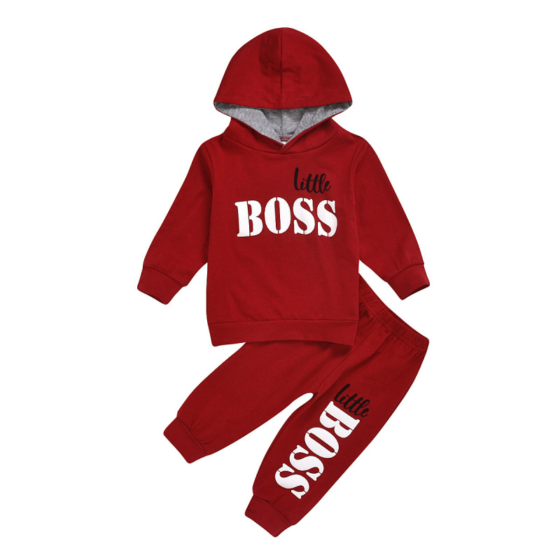 New Foreign Trade Hot Suit Children Clothing Sets Baby Girls Clothes Long Sleeve Hooded Casual Tracksuit Suits Boys Clothes