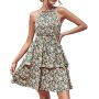 Conyson New Arrivals Summer Wholesale Women Vintage Floral Printed Backless Sleeveless Halter Neck Women's Long Elegant Dress