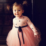 Factory Customization girls tutu dress knit O-Neck Knee-Length autumn Little Girls Clothes Kids Floral Party Dresses