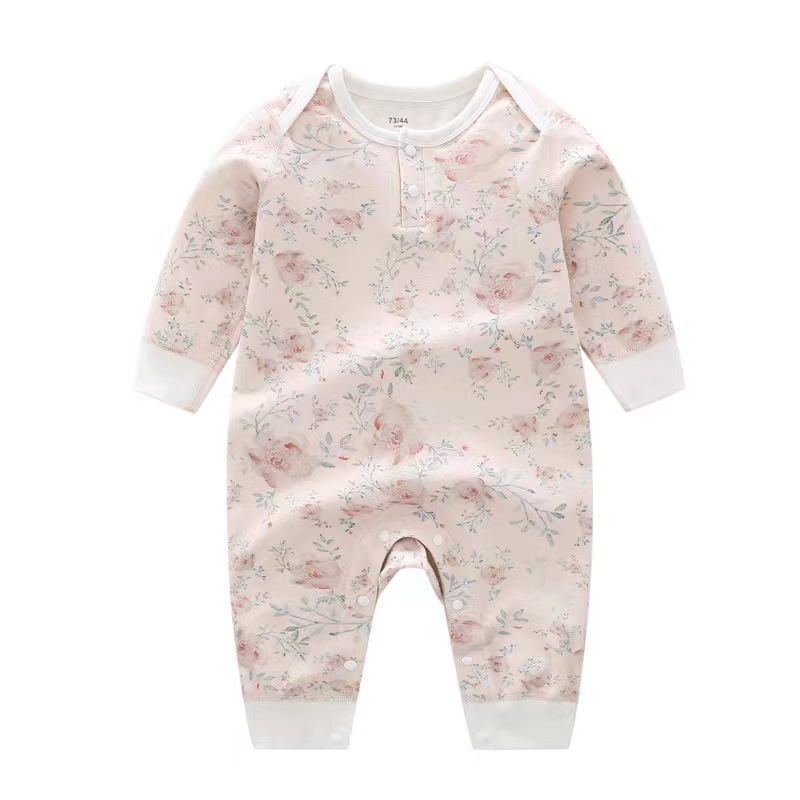 Conyson Stock Lots GOTS Custom 100% Orgnaic Cotton Spring Autumn Long-sleeved Friendly Newborn Baby Clothing Unisex Rompers