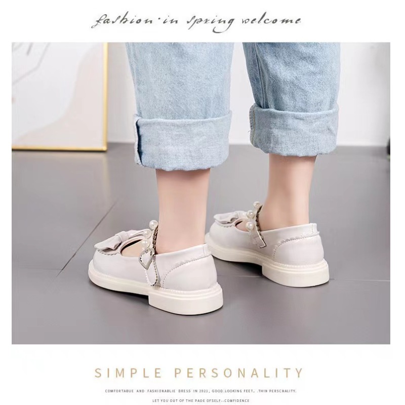 Conyson New Arrival Spring And Autumn New Trendy Kids Sandals Low-heel Pearls Shoes Fashion Girls Bowknot Princess Shoes