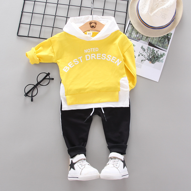 Manufacturers Selling Fashionable Hoods Cute Boy Outfits Boys Casual Sweat Suits Children 2 Piece Sets
