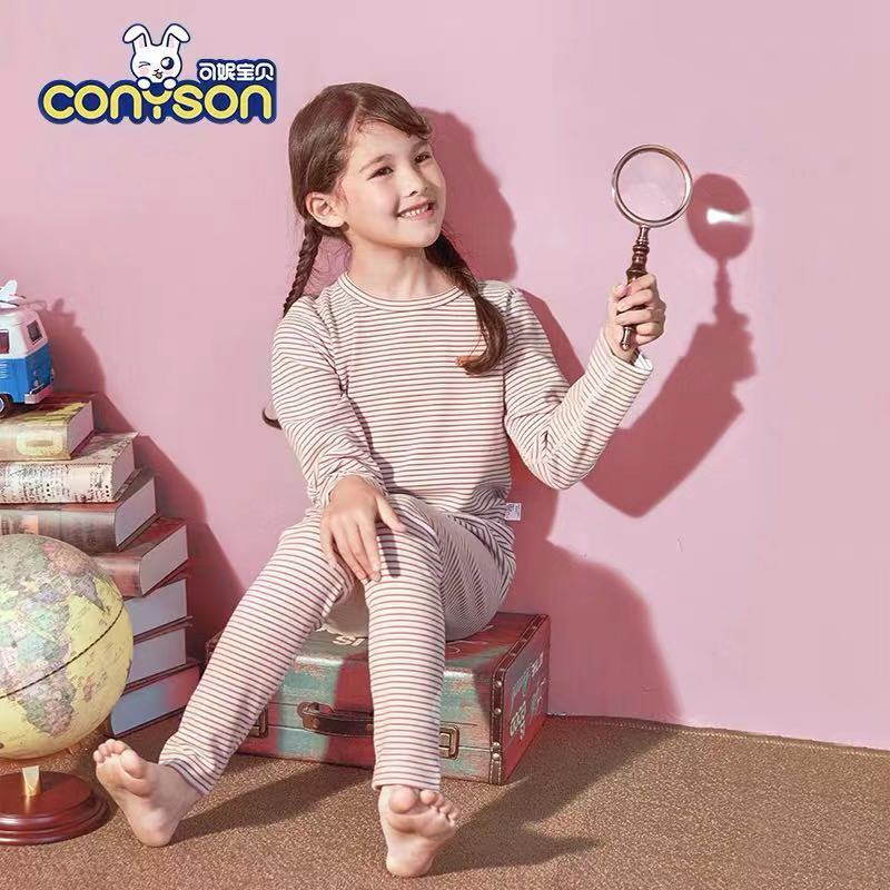 Wholesale kids thermal pajamas cheap kids winter pajamas