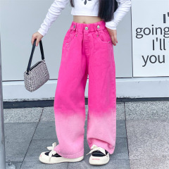 Conyson Hot sale good quality autumn winter fashion boutique designer Kids loose Pants Children denim Trousers girls jeans