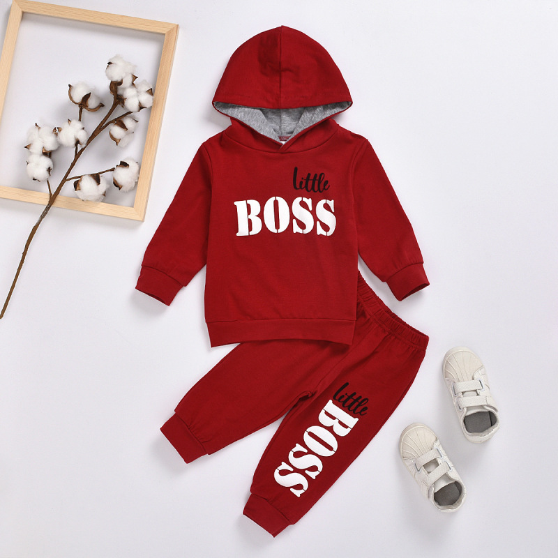 New Foreign Trade Hot Suit Children Clothing Sets Baby Girls Clothes Long Sleeve Hooded Casual Tracksuit Suits Boys Clothes