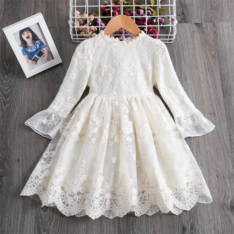 Conyson high Quality korea fashion designers boutique Girls summer casual Dresses Girls embroidery flower Long Sweater Dresses