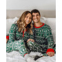 New Christmas Mommy And Me Sets  Matching Outfit Santa Tree Print Pajamas Set Casual Loose Sleepwear Family Clothes Sets