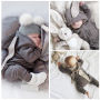 Long Sleeve Baby boys' rompers Newborn Baby Rabbit Romper Jumpsuit Wholesale Cotton hooded newborn baby winter clothes