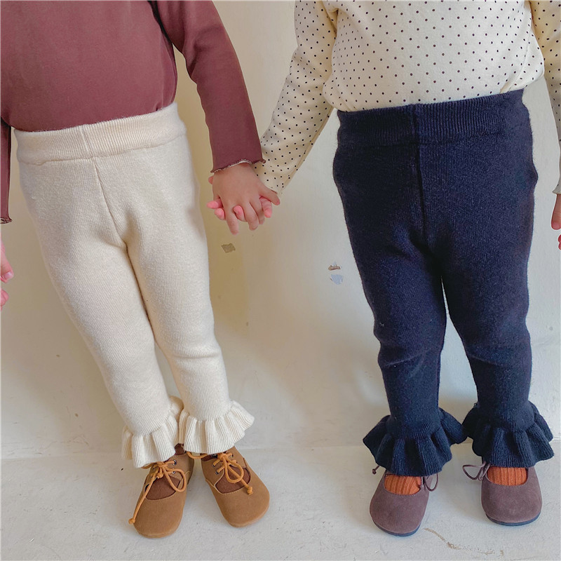 baby Clothing Autumn Winter New Leggings Girls Suspenders Pants Girls Newborn Knitted Warm Pants BodySuit