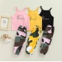 Conyson fashion boutique Baby suit Spring summer casual Sleeveless print vest kids clothing girls cotton Camouflage clothes Set