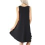 Conyson Factory Direct Price Sleeveless With Pockets 0-Neck Fashion Solid Splicing Casual Swing Plus Size Loose Woman Dress