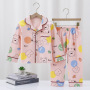 Casual Long Sleeve Winter Cartoon Knitted Pajamas Baby Kids Girls' Sleepwear Pjs Pyjamas