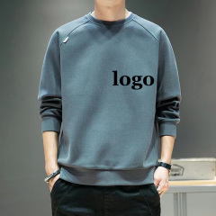 Conyson Custom Logo 280gsm High Quality Plain White Pullover Sweatshirts Oversized Drop Shoulder Blank Men's Plaid Hoodie Shirt