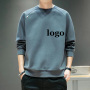Conyson Custom Logo 280gsm High Quality Plain White Pullover Sweatshirts Oversized Drop Shoulder Blank Men's Plaid Hoodie Shirt