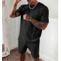 2023 Custom Logo Summer Wholesale Fashion Casual Designer Shorts And Shirt Sweatsuit  Street Wear Two Pieces Men Jogger Sets