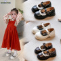 Conyson Children's Lace Leather Shoes Spring 2022 New Round Head Fashion Girls Single Shoe Soft Sole Princess Mary Jane Shoes