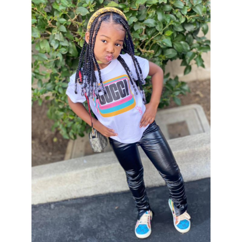 Conyson Wholesale Kids Summer Leather Stacked Pants Pleated Pants Little Girls Toddler Girls Pants Set