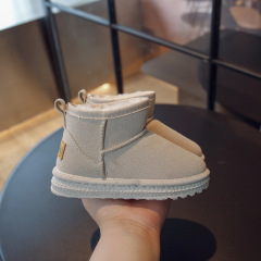 Conyson wholesale rts infant kids korean fashion designer toddler child solid velvet shoes winter Newborn baby girl Martin boots