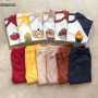 Conyson Latest Design Non-hooded Leisure Long Sleeve Cute Cartoon print patchwork color baby autumn cotton Kids Clothing Sets