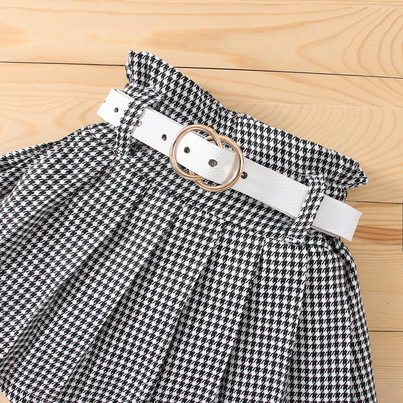 Conyson Bulk Summer A-line Sleeveless Simple Gala Contrast Color Dance Mini Ruffles 2 Pieces Solid Skirts litter Girls Dress