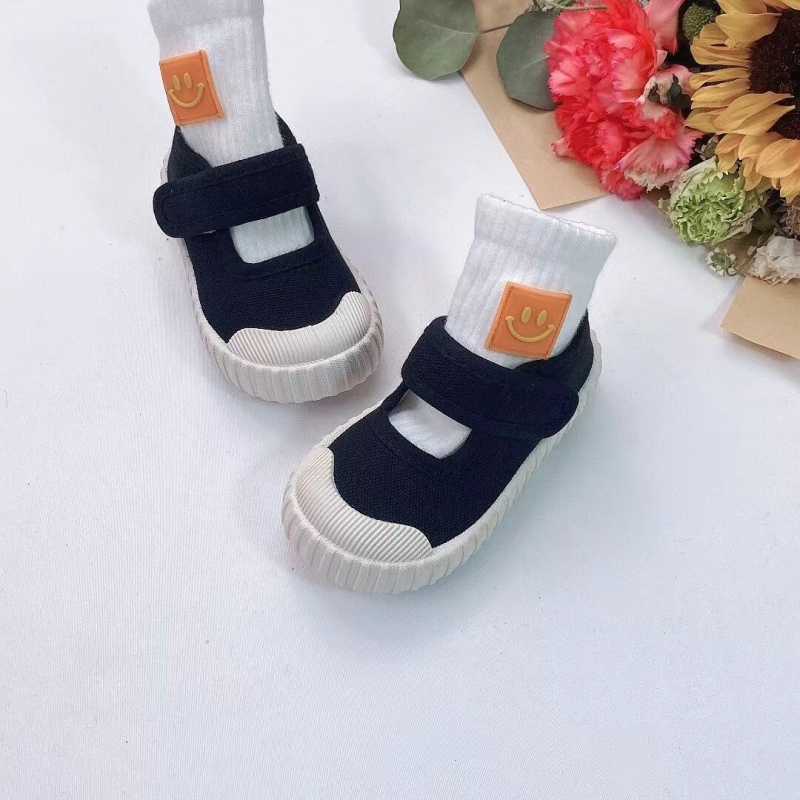 Children Canvas Shoes 2022 New Arrival Hook Loop Board Toddler Walking Shoes Baby Girl Boy Casual Single Shoes