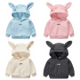 Conyson Unisex Hot Sale Baby Kids Boy Girl Pullover Cute Baby Sweatshirt Customize Rabbit Ear Outfit Toddler Baby Kids Hoodies