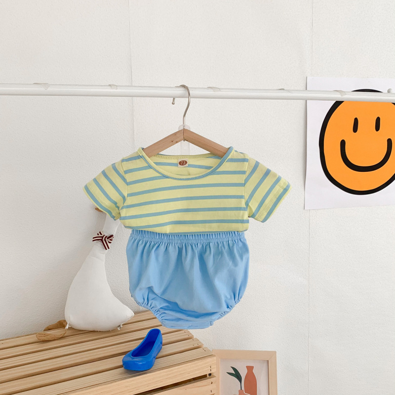 Conyson ins Fashion cotton Summer Casual children tshirt Pants 2 Piece Suit wear Toddler baby Boys girl's shorts clothing sets
