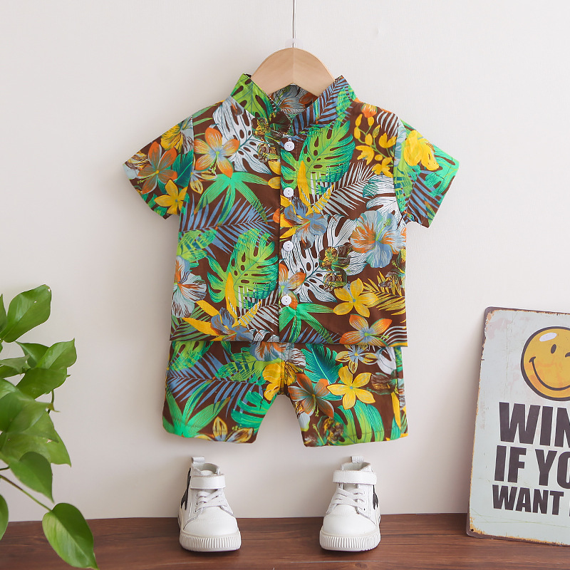 Conyson Wholesale New Fashion Toddler Kids Designer Summer 1-5 Years Clothing Jogger 2 Pieces Little Boy Matching Kids Set